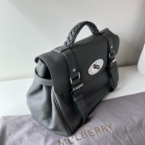 Mulberry Alexa bag in grey classic silky calf leather - Picture 4 of 16